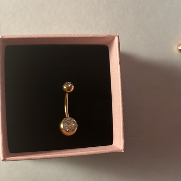 Clear Crystal Belly Button Ring - Picture 1 of 1